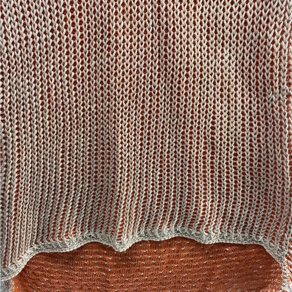 Women's Orange and Cream Sweater - Picture 9 of 11